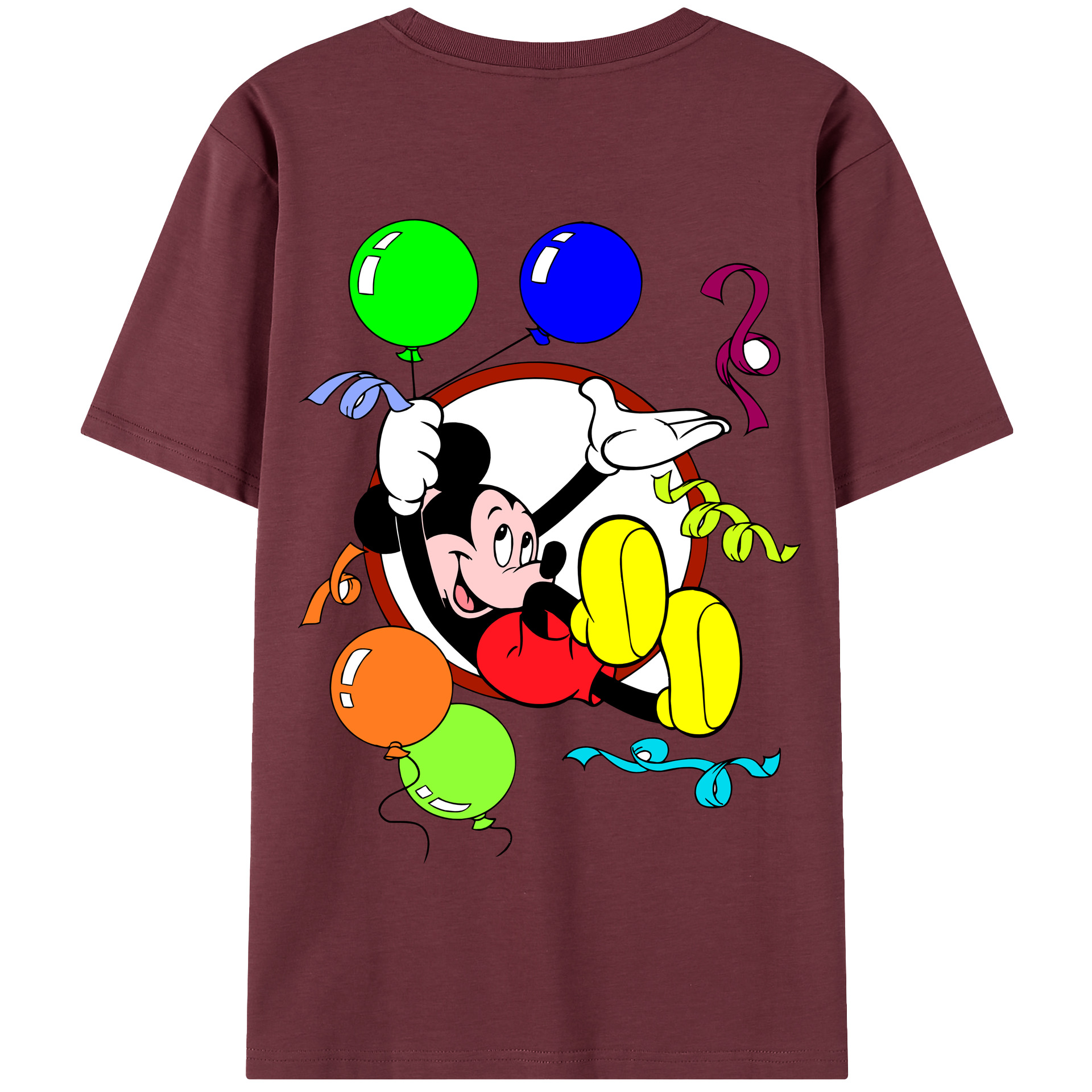 （画像用） ミッキーマウス Mickey Mouse 綿100％半袖Tシャツ（背面プリント）